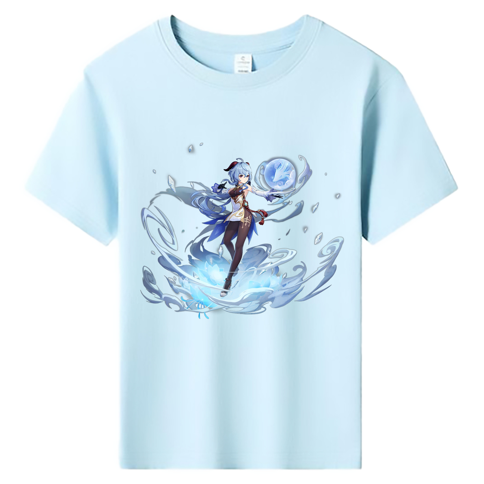 げんし神 甘雨 かんう genshin Ganyu 綿100％キッズTシャツ（フロントプリント）